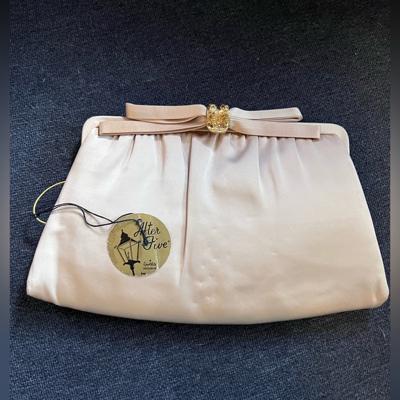 Lowy and Mund Handbags - NWT 1950s vintage silk ‘After Five’ Lowy &Mund evening clutch purse w coin purse